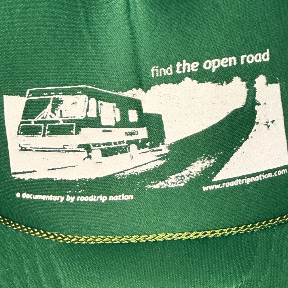 VTG Roadtrip Nation Nissun Trucker Hat‎ Green Find The Open Road RV Documentary - Picture 7 of 16